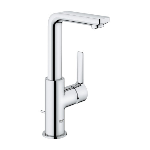 Grohe Lineare 1.2 GPM Single Hole Bathroom Faucet with SilkMove, StarLight, AquaGlide, and QuickFix Technologies - Includes Pop-Up Drain Assembly