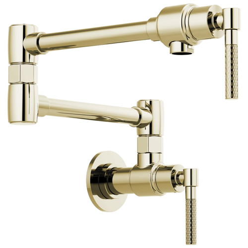 Brizo Litze 4 GPM Wall Mounted Double Handle Pot Filler with Knurled Handles