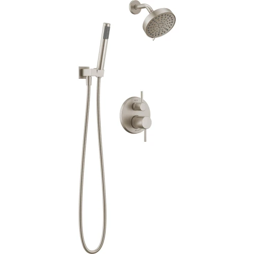 Delta MODERN 14S Shower Trim w Fixed Head & Hand Shower Brushed Nickel with Rough In Complete