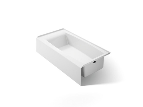Kohler K-26109-RA-0 Entity 60 x 30 1/4 Inch Acrylic Alcove Rectangular Bathtub with Left-Hand Drain in White, Right - source: https://www.kbauthority.com/kohler-k-26109-ra-0-entity-60-x-30-1-4-inch-acrylic-alcove-rectangular-bathtub--right
