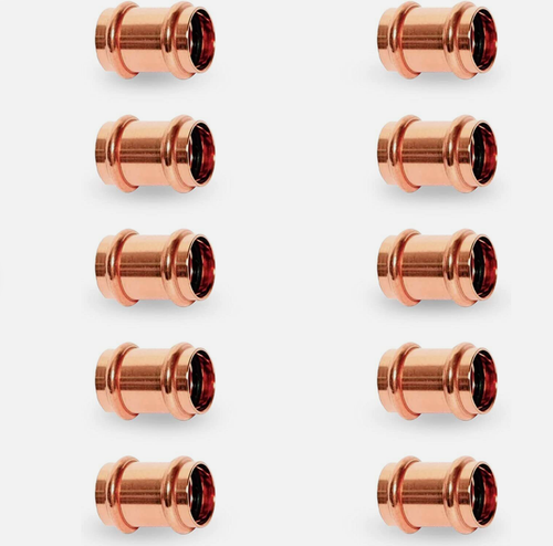 Pro- Press 3/4 in. Copper Press  Pressure Coupling with No Stop for 50 pc
