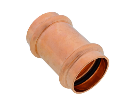 Pro- Press 1/2 inch Press Copper Coupling with Stop for 50 PC