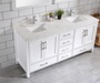 Royal Palmera Collection 60 inch White Double Sink Bathroom Vanity 