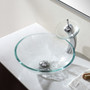 Glass Tray Waterfall Tall Faucet in Chrome Finish