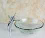 Clear Glass Sink & Royal Faucet Combo