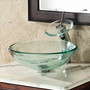 Clear Glass Sink & Royal Faucet Combo