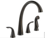 Delta Pilar® Two Handle Widespread Kitchen Faucet with Spray