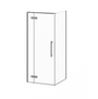 Kamo Corner Pivot Shower Door with Clear Glass Panels