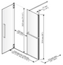 Klass 48" x 80" Clear Glass Pivot Door for Alcove Shower