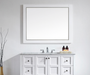 Royal series 36 inch white wooden framed bathroom mirror