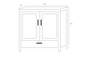 Royal Key West Collection 30 inch Gray Bathroom Vanity 