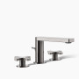 Kohler Composed® widespread bathroom sink faucet with cross handles in Vibrant Titanium