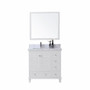 Royal Keyes 36 inch White Offset Left Sink Bathroom Vanity