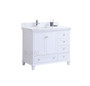 Royal Keyes 36 inch White Offset Left Sink Bathroom Vanity