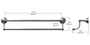 Riobel Hudson 24" Double Towel Bar Chrome