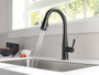Delta Essa® Single Handle Pull-Down Kitchen Faucet with Touch2O® Technology Matte Black