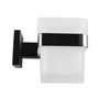 St. Catherine Frosted Glass Bathroom Tumbler with Brushed Nickel Holder