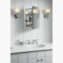 Kohler 16" W x 20" H aluminum single-door medicine cabinet with mirrored door, beveled edges