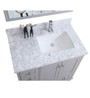 Royal Keyes 40 inch Gray Offset Right Sink Bathroom Vanity