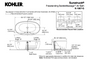 Kohler Sunstruck® 66" x 36" oval freestanding BubbleMassage™ Air Bath with fluted shroud