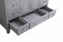 Royal Keyes 60 inch Gray Double Sink Bathroom Vanity