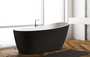 Royal Teddy 59 inch Matte White and Black Free Standing Bathtub ***On Sale