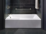 Kohler Bellwether Collection 60" Three Wall Alcove Bath Tub with Integral Apron and Left Hand Drain