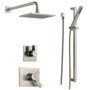 Delta Monitor 17 Series Dual Function Pressure Balanced Shower System with Integrated Volume Control, Shower Head, and Hand Shower - Includes Rough-In Valves