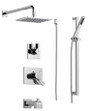 Delta Monitor 17 Series Pressure  Balanced Tub and Shower System with Volume Control, Shower Head, Hand Shower, and Slide Bar - Includes Rough-In Valves