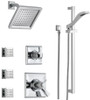 Delta TempAssure 17T thermostatic shower system with 3 body sprays and hand shower