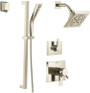 Delta Pivotal Pressure Balanced Shower System with Shower Head, Shower Arm, Hand Shower, Slide Bar, Hose, Valve Trim and MultiChoice Rough-In