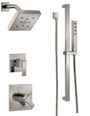 Delta Monitor 17 Series Dual Function Pressure Balanced Shower System with Integrated Volume Control, Shower Head, and Hand Shower -  Includes Rough-In Valves