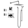 Delta with Diverter Trim, Shower Head, Slide Bar Hand Shower and Wall Supply