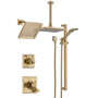 Delta Monitor 17 Series Pressure Balanced Shower System with Integrated Volume Control, Shower Head, Rain Shower and Hand Shower - Includes Rough-In Valves