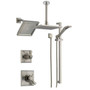 Delta Monitor 17 Series Pressure Balanced Shower System with Integrated Volume Control, Shower Head, Rain Shower and Hand Shower - Includes Rough-In Valves