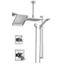 Delta Monitor 17 Series Pressure Balanced Shower System with Integrated Volume Control, Shower Head, Rain Shower and Hand Shower - Includes Rough-In Valves - Chrome