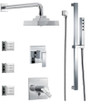 Delta TempAssure 17T Series Thermostatic Shower System with Integrated Volume Control, Shower Head, 3 Body Sprays and Hand Shower - Includes Rough-In Valves - Chrome
