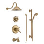 Delta TempAssure 17T Series Thermostatic Tub and Shower System with Volume Control, Shower Head, Hand Shower, and Slide Bar - Includes Rough-In Valves