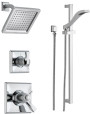 Delta TempAssure 17T Series Thermostatic Shower System with Integrated Volume Control, Shower Head, and Hand Shower - Includes  Rough-In Valves
