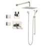 Delta with Diverter Trim, Shower Head, Slide Bar Hand Shower, 2 Body Sprays, and Wall Supply: Vero