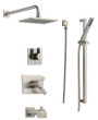Delta TempAssure 17T Series Thermostatic Tub and Shower System with Volume Control, Shower Head, Hand Shower, and Slide Bar - Includes Rough-In Valves: Vero