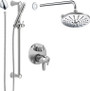 Delta Trinsic Thermostatic Shower System with Shower Head, Shower Arm, Hand Shower, Slide Bar, Hose, Valve Trim and MultiChoice Rough-In: Trinsic