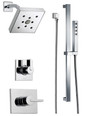 Delta Monitor 14 Series Single Function Pressure Balanced Shower System with Shower Head, and Hand Shower - Includes Rough-In Valves - Chrome