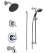 Delta TempAssure 17T Series Thermostatic Tub and Shower System with Volume Control, Shower Head, Hand Shower, and Slide Bar - Includes Rough-In Valves - Lahara