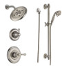 Delta Monitor 14 Series Single Function Pressure Balanced Shower System with Shower Head, and Hand Shower - Includes Rough-In Valves - Cassidy