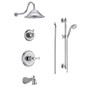 Delta Monitor 14 Series Pressure Balanced Tub and Shower System with Shower Head, Hand Shower, and Slide Bar - Includes Rough-In Valves - Chrome