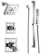 Delta Monitor 17 Series Dual Function Pressure Balanced Shower System with Integrated Volume Control, Shower Head, and Hand Shower - Includes Rough-In Valves - Dryden