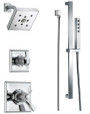 Delta TempAssure 17T Series Thermostatic Shower System with Integrated Volume Control, Shower Head, and Hand Shower - Includes Rough-In Valves - Dryden