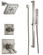 Delta TempAssure 17T Series Thermostatic Shower System with Integrated Volume Control, Shower Head, and Hand Shower - Includes Rough-In Valves - Dryden