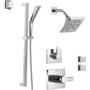 Delta Monitor 14 Series Single Function Pressure Balanced Shower System with Shower Head, 2 Body Sprays and Hand Shower - Includes Rough-In Valves - Chrome